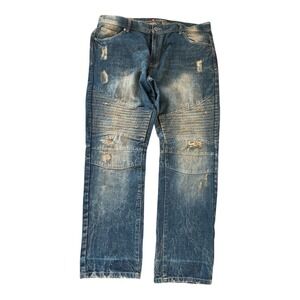 Vintage Southpole 90's Y2K Baggy Jeans Size 40 X 32 Distressed Skater Punk Denim